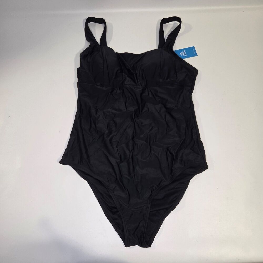 CupShe Women's Black One-Piece Swimsuit Large NWT
